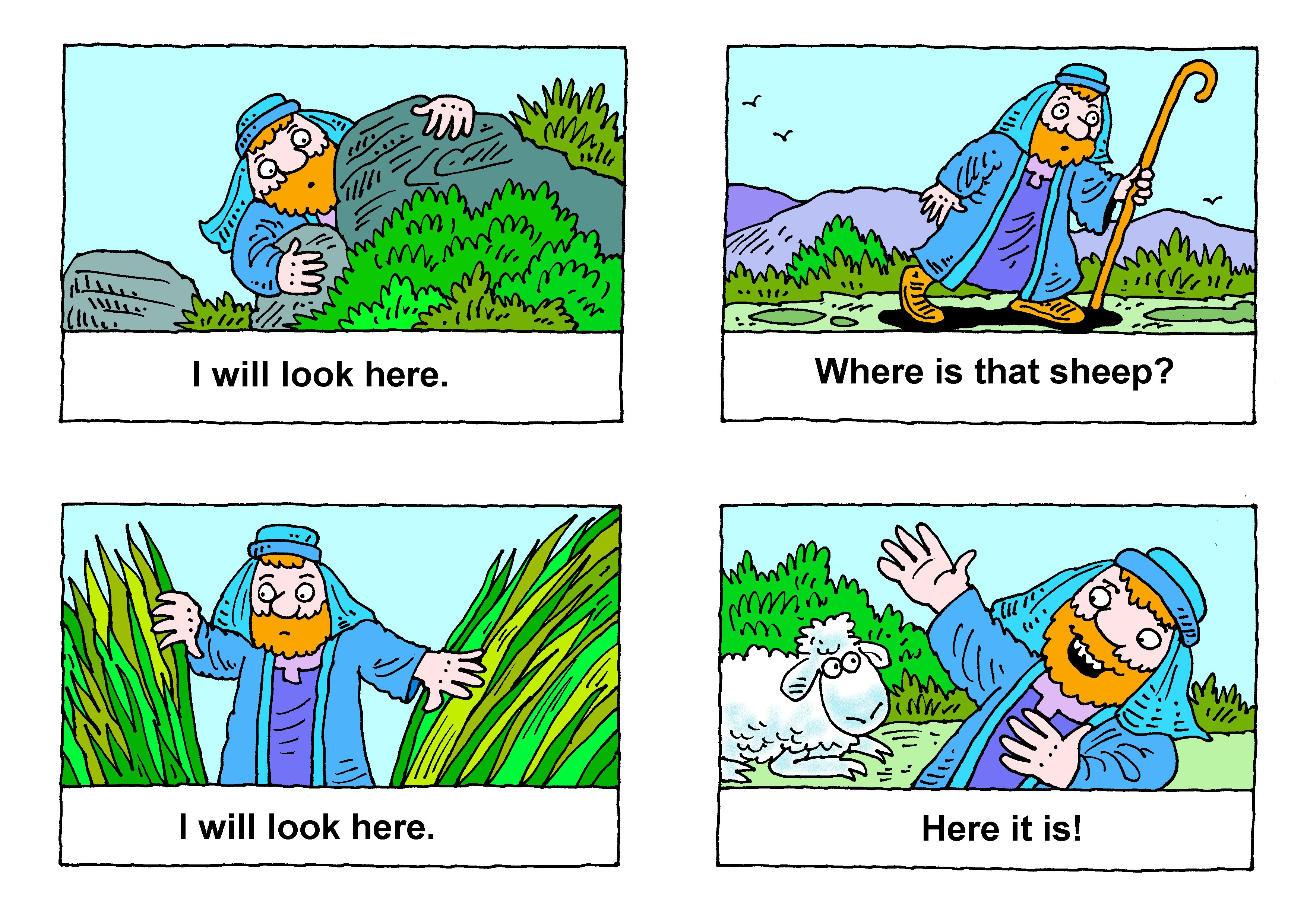 The lost sheep, Sheep, Printable books